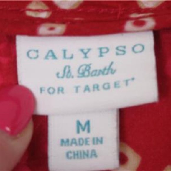 CALYPSO ST BARTH for Target Red Sequined Tunic Top - Picture 5 of 8